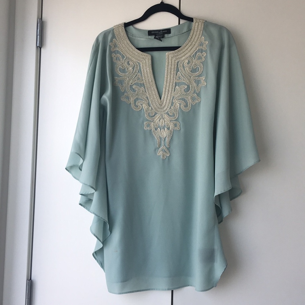Embroidered butterfly flows Marciano dress